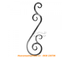 Phụ kiện sắt uốn hoa văn uốn bông hình chữ c s j CSJ082