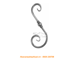 Phụ kiện sắt uốn hoa văn uốn bông hình chữ c s j CSJ058