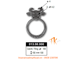 TAY NẮM CỬA SẮT HÌNH ĐẦU TRÂU TNC001