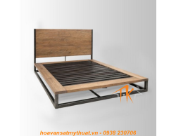 Giường sắt uốn mỹ thuật GS006