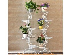 Kệ hoa sắt rèn sắt uốn mỹ nghệ để sân vườn KH015