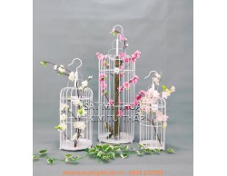 Lồng chim sắt mỹ nghệ trang trí tiệc LC024