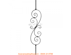 cụm chi tiết sắt uốn hoa văn cho cầu thang PKCT021