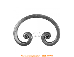 Phụ kiện sắt uốn hoa văn uốn bông hình chữ c s j CSJ086