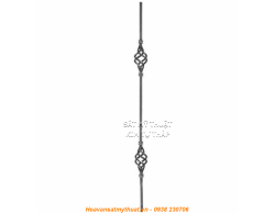 sắt vuông đặc trơn 2 trái trám PKCT032