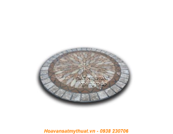 Mặt bàn đá ghép đá mosaic msi08