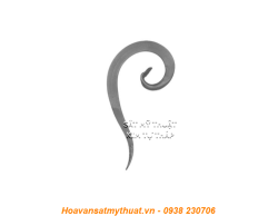 Phụ kiện sắt uốn hoa văn uốn bông hình chữ c s j dấu hỏi CSJ046