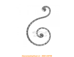 Phụ kiện sắt uốn hoa văn uốn bông hình chữ c s j CSJ034
