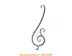 Phụ kiện sắt uốn hoa văn uốn bông hình chữ c s j CSJ022
