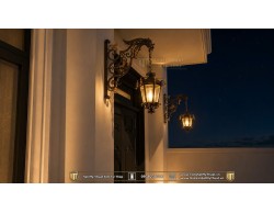 Đèn treo tường sắt mỹ thuật cho biệt thự tân cổ điển ds005