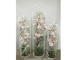 Lồng chim sắt mỹ thuật trang trí tiệc LC020