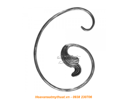 Phụ kiện sắt uốn hoa văn uốn bông hình chữ s CSJ004