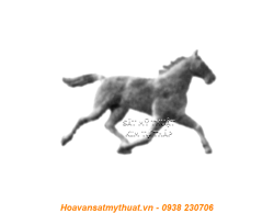 Phụ kiện phù điêu con ngựa sắt đúc 1326