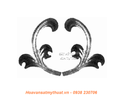 Hoa lá thép / sắt dập 2112