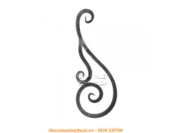 Phụ kiện sắt uốn hoa văn uốn bông hình chữ s CSJ001