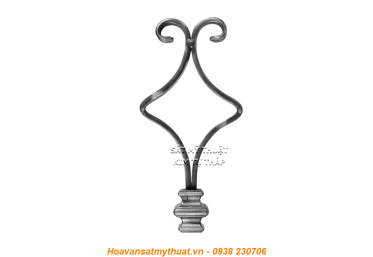 Phụ kiện sắt uốn hoa văn uốn bông hình chữ c s j CSJ074