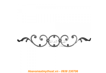 Phụ kiện sắt uốn hoa văn uốn bông hình chữ c s j CSJ061