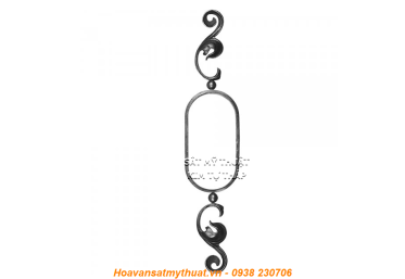 Phụ kiện sắt uốn hoa văn uốn bông hình chữ c s j CSJ053