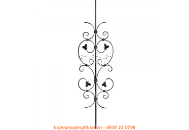 CỤM HOA VĂN SẮT CẦU THANG LAN CAN BAN CÔNG PKCT016