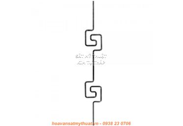 CỤM HOA VĂN SẮT CẦU THANG LAN CAN BAN CÔNG PKCT019
