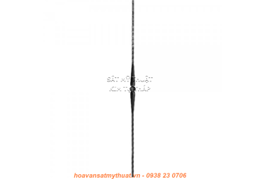 Thanh rèn vuông 12 cho cầu thang lac can ban công sắt uốn PKCT024