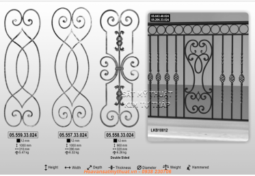 Phụ kiện hoa văn sắt làm cửa cổng mỹ nghệ SCC022