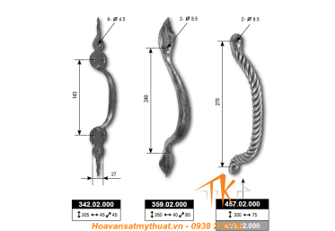 Tay nắm cửa sắt TNC011