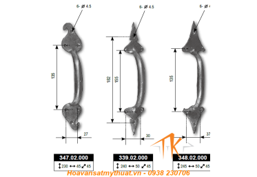 Tay nắm cửa sắt TNC012