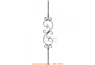 Cụm phụ kiện sắt uốn bông cầu thang PKCT031