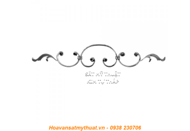 Phụ kiện sắt uốn hoa văn uốn bông hình chữ c s j CSJ048