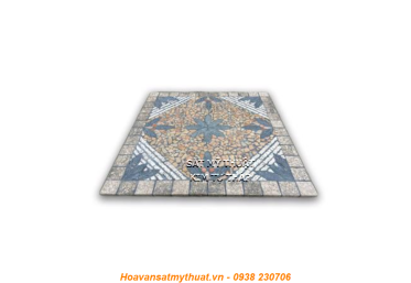 Mặt bàn đá ghép đá mosaic msi05