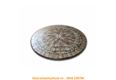 Mặt bàn đá ghép đá mosaic msi06