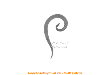 Phụ kiện sắt uốn hoa văn uốn bông hình chữ c s j dấu hỏi CSJ046