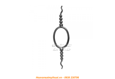 Phụ kiện sắt uốn hoa văn uốn bông hình chữ c s j CSJ043