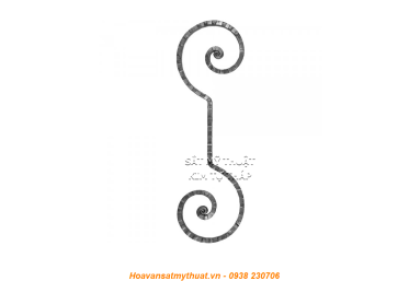 Phụ kiện sắt uốn hoa văn uốn bông hình chữ c s j CSJ027