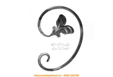 Phụ kiện sắt uốn hoa văn uốn bông hình chữ c s j CSJ017