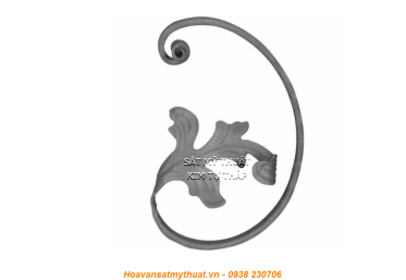 Phụ kiện sắt uốn hoa văn uốn bông hình chữ c s j CSJ007