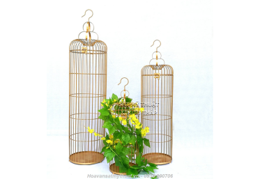 Lồng chim trang trí tiệc bằng sắt mỹ thuật LC004