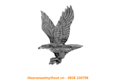 Phụ kiện phù điêu chim ưng sắt đúc 1329