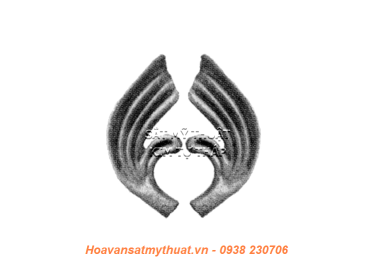 Phụ kiện hoa lá thép/ sắt đúc 1355