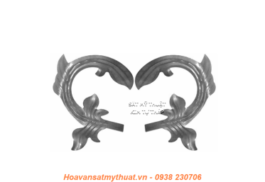 Phụ kiện hoa lá thép/ sắt dập 2162