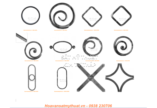 Sắt uốn hoa văn hình tròn SU001