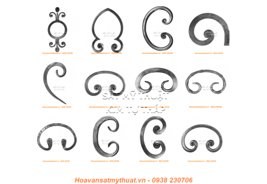 Sắt uốn hoa văn mỹ thuật SU002