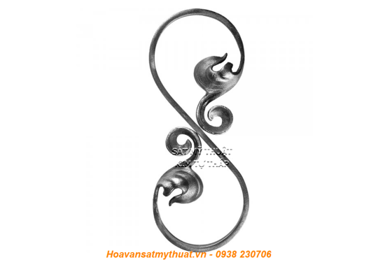 Phụ kiện sắt uốn hoa văn uốn bông hình chữ c s j CSJ070