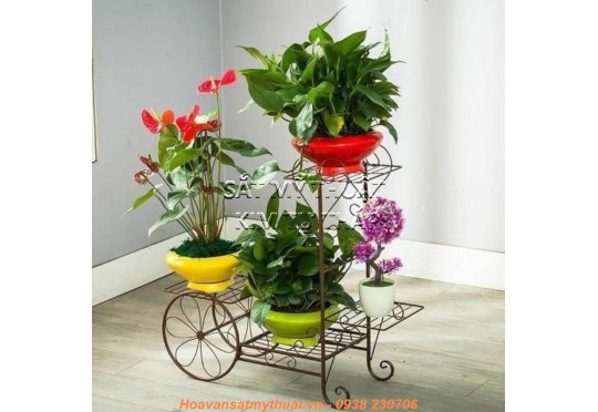 Kệ hoa sắt mỹ thuật để phòng ngủ đẹp KH006