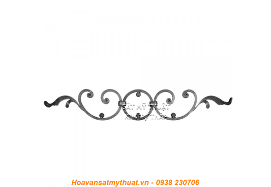 Phụ kiện sắt uốn hoa văn uốn bông hình chữ c s j CSJ061