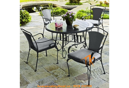 BỘ BÀN GHẾ SẮT SÂN VƯỜN BG014