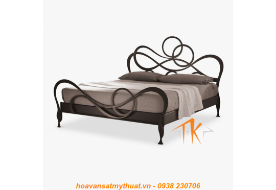 Giường sắt uốn mỹ thuật GS001