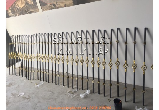 Phụ kiện hoa văn sắt cho cầu thang PKCT127