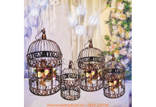 Lồng chim sắt trang trí tiệc cưới LC022